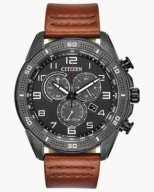 Citizen AR Eco Drive Black Stainless Steel Watch CITIZEN